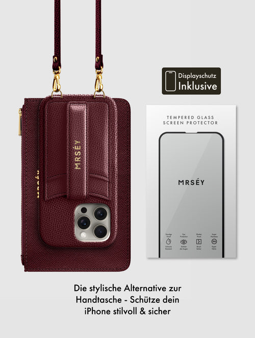 Bestseller Set Burgundy (case + pouch + free screen protector)