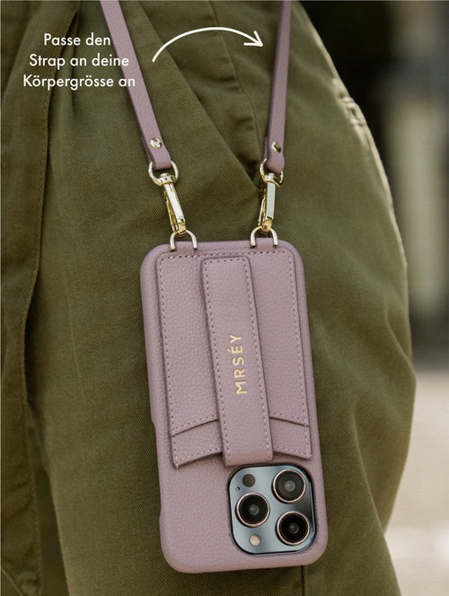 iPhone Hülle mit Strap - Grey Lilac