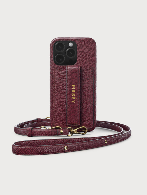 iPhone Hülle mit Strap - Burgundy