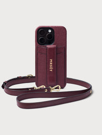 iPhone Hülle mit Strap - Burgundy