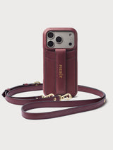 iPhone Hülle mit Strap - Burgundy