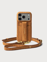 iPhone Hülle mit Strap - Camel