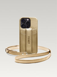 iPhone Hülle mit Strap - Champagne Gold