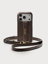 iPhone Hülle mit Strap - Chocolat