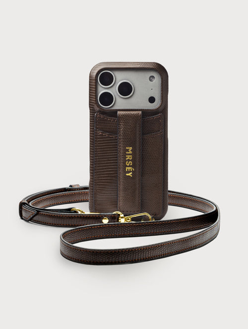 iPhone Hülle mit Strap - Chocolat