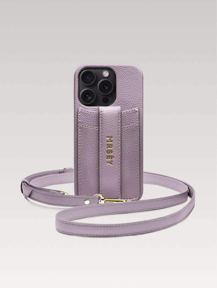 iPhone Hülle mit Strap - Grey Lilac