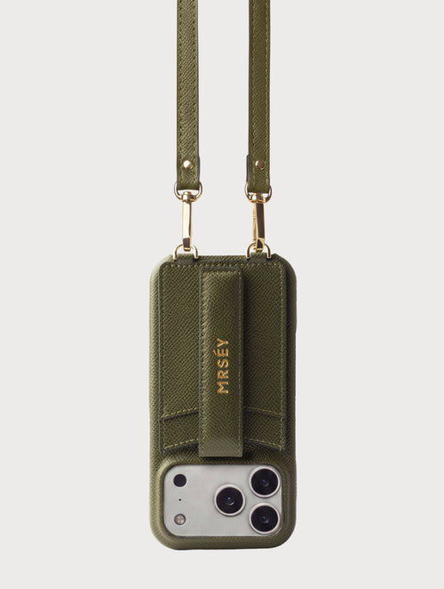 iPhone Hülle mit Strap - Khaki
