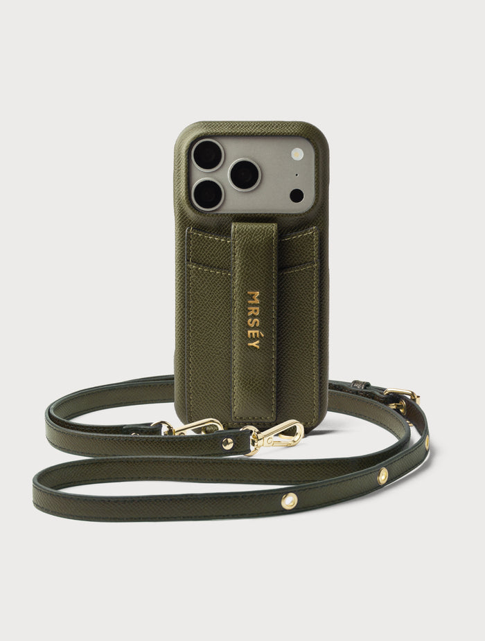 iPhone Hülle mit Strap - Khaki