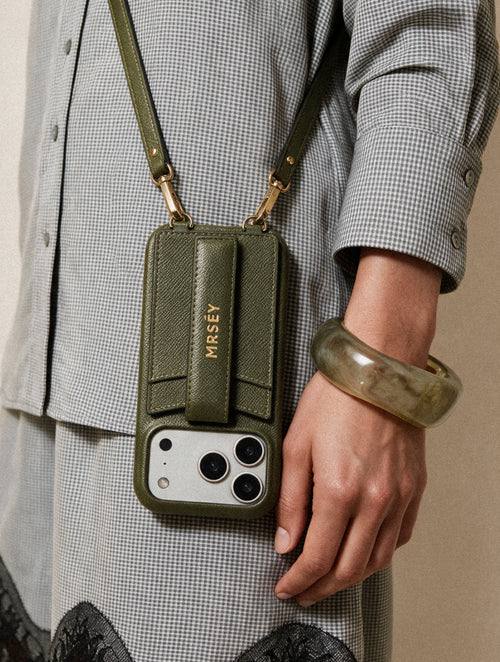 iPhone Hülle mit Strap - Khaki