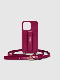 iPhone Hülle mit Strap - Magenta