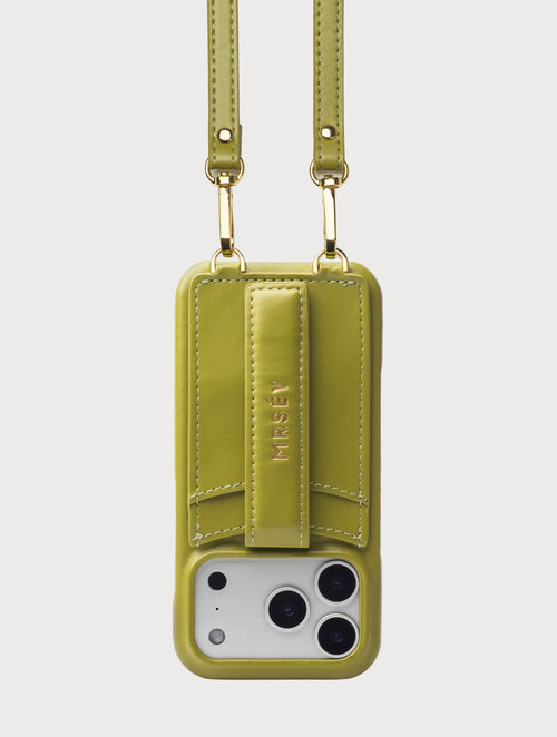 iPhone Hülle mit Strap - Olive