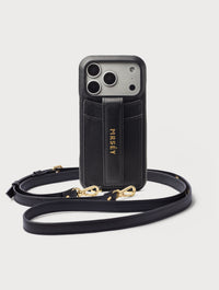 iPhone Hülle mit Strap - Schwarz