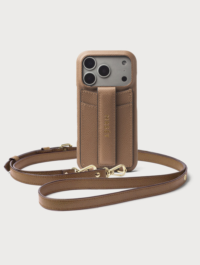 iPhone Hülle mit Strap - Taupe