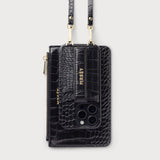Bestseller Set Black Croco (case + pouch + free screen protector)