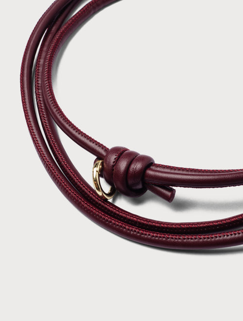 Tubular Strap mit Karabiner - Burgundy