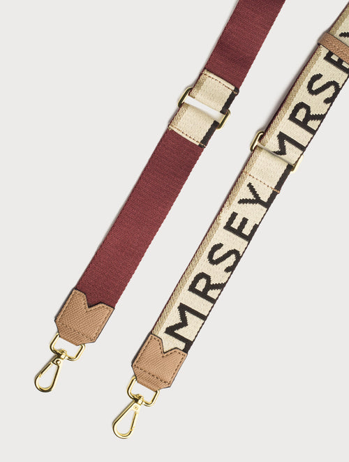 Logo Shoulder Strap - Taupe